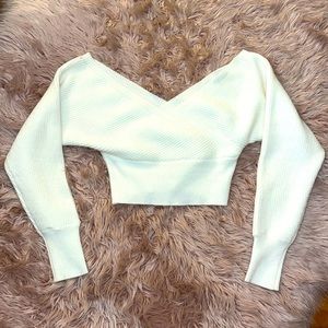 Nasty Gal super soft off the shoulder cropped sweater